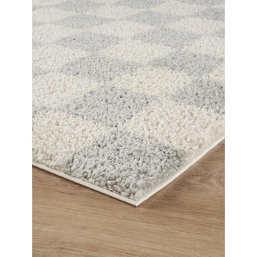 Chester Check CHS01 Grey Runner-Desire Rugs-Rug Love - The Most Loved Rug Store